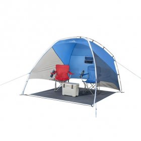 Ozark Trail Sand Island 7.5' x 7.5' Sunshade Beach Tent,with UV Protection and Hidden Pocket