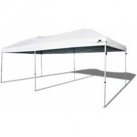 Ozark Trail 20' x 10' Straight Leg (200 Sq. ft Coverage),White,Outdoor Easy Pop-up Canopy,63 lbs.