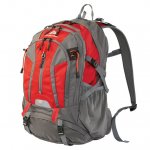 Ozark Trail OT Backpack 36L Kachemak Hydration-Compatible Hiking Backpack,Red/Gray