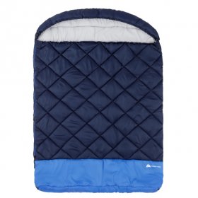 Ozark Trail 40F Double Sleeping Bag-Navy Blue (85 in. x 62 in.)