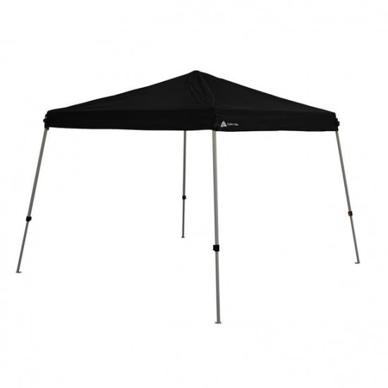 Ozark Trail 10\' x 10\' Instant Slant Leg Canopy,Black,Outdoor Canopy