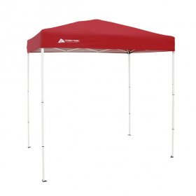 Ozark Trail 4' x 6' Instant Canopy Outdoor Shade Shelter,Brilliant Red; Assembled Dimensions :4 ft. x 6 ft. x 85 in.