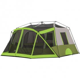 Ozark Trail 14' x 13.5' 9 Person 2 Room Instant Cabin Tent with Screen Room,30.8 lbs