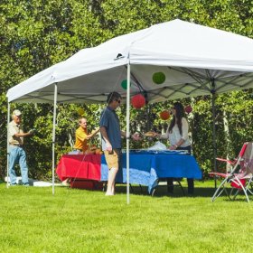 Ozark Trail 20' x 10' Straight Leg (200 Sq. ft Coverage),White,Outdoor Easy Pop-up Canopy,63 lbs.